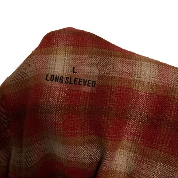 Levi’s long sleeve red plaid button up flannel shirt big boys L 16/18 NEW - Picture 4 of 7